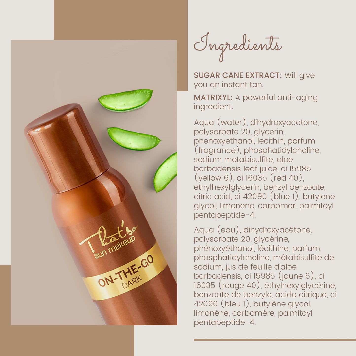 That'So autobronzant - Spray / Foncé