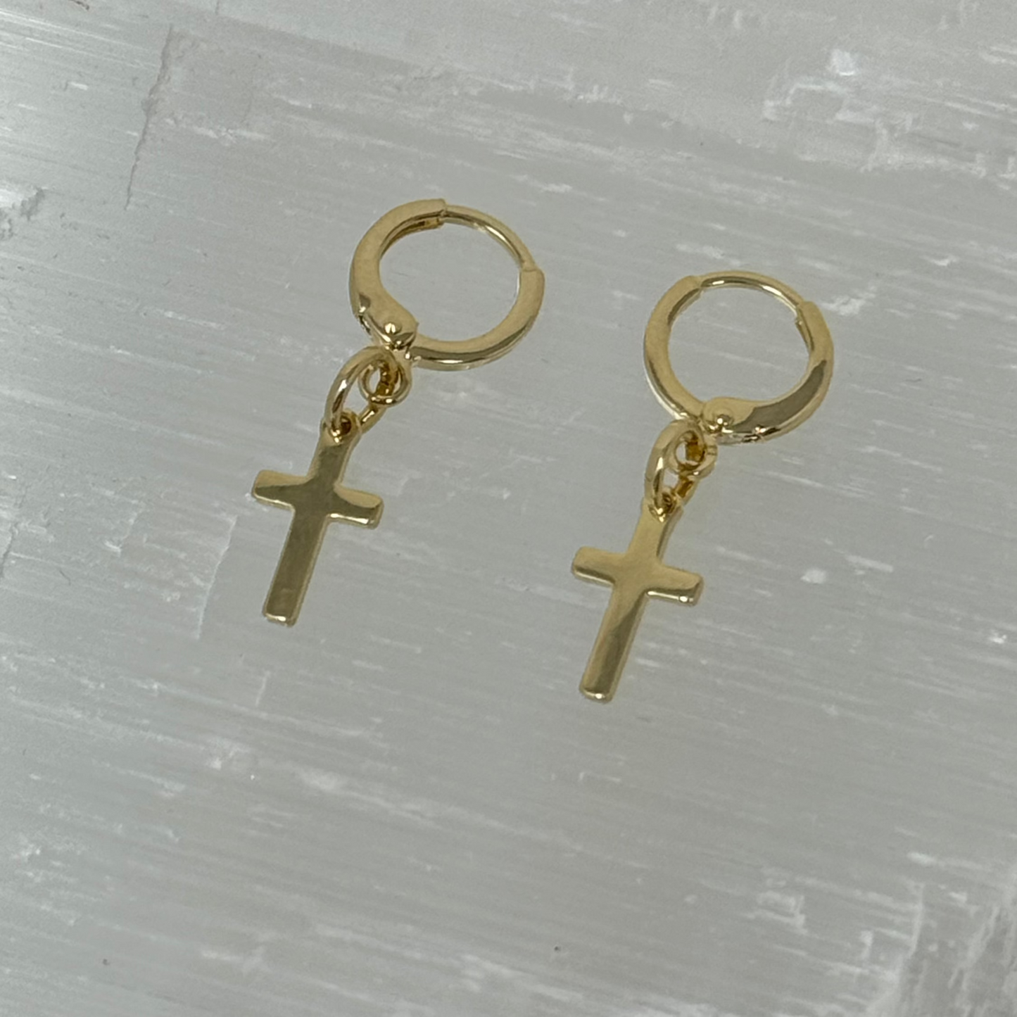 Boucles d'oreilles Cross Gold